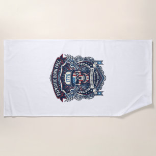 Toalla De Playa Camioneta Monstruo Patriótica 1776 Fuera de Carret