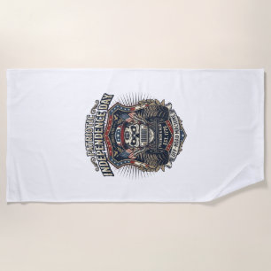 Toalla De Playa Camioneta Monstruo Patriótica 1776 Fuera de Carret