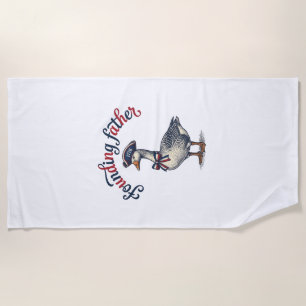 Toalla De Playa Camisa Patriótica Vintage Padre Fundador Ganso Des
