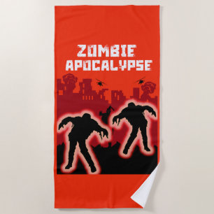 Toalla De Playa Camisas de niños con apocalipsis zombi