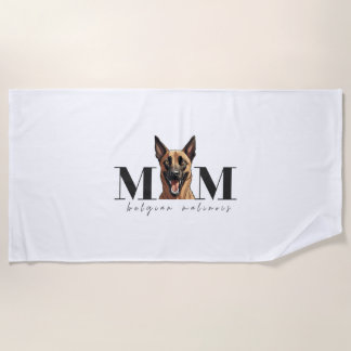 Toalla De Playa Camiseta clásica de Perro Mom MALINOIS