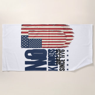 Toalla De Playa Camiseta de diseño de bandera patriótica sin reyes