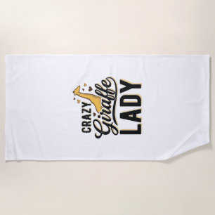 Toalla De Playa Camiseta de diseño de grabado vintage de señora de