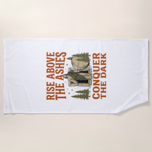 Toalla De Playa Camiseta de grabado de cita de la cueva de la resu