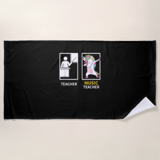 Toalla De Playa Camiseta de regalo para profesor de música de unic