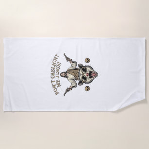 Toalla De Playa Camiseta Diseño de Grabado Antiguo de Jesús Zarigü