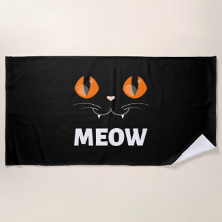 Toalla De Playa Camiseta Graciosa De Meow Cat Shirt Meow Kitty