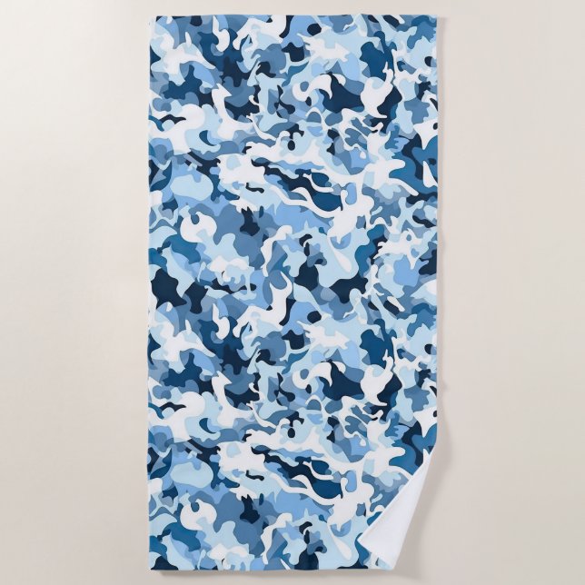 Toalla de playa - Camo azul (Anverso)