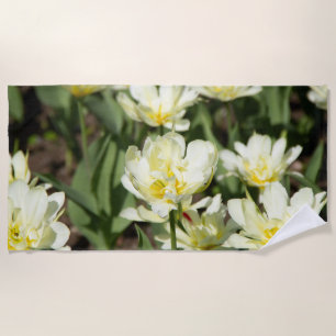 Toalla De Playa Campo de tulipanes blancos Foto