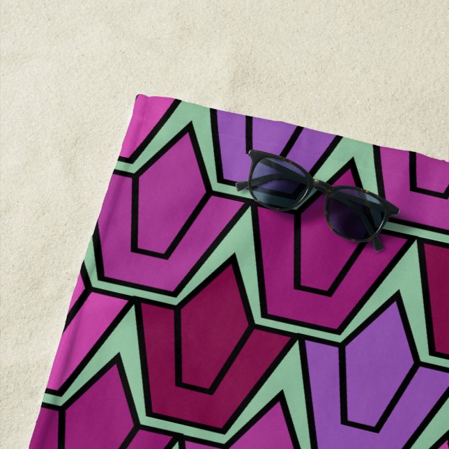 Toalla De Playa Campo Tulipán púrpura (In situ)