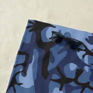 Toalla De Playa Camuflaje azul marino, militar, ejército