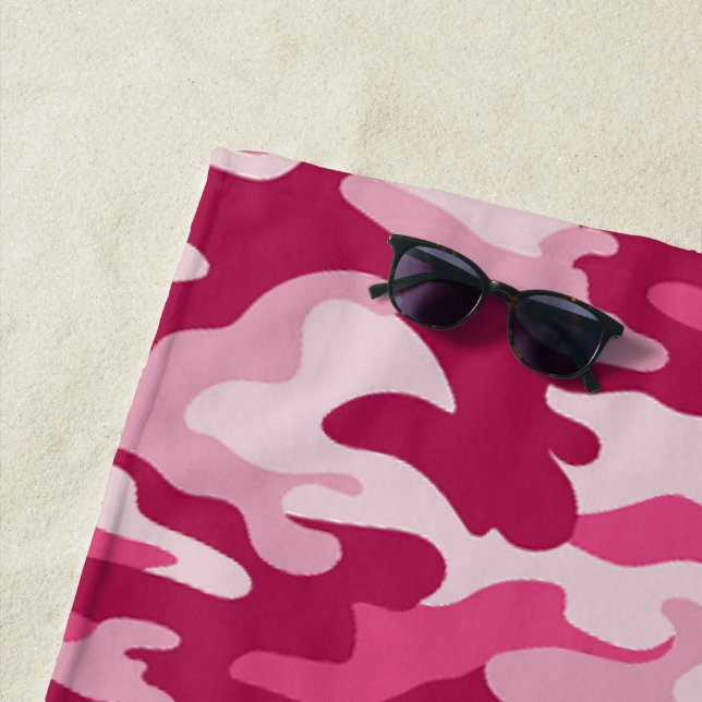 Toalla De Playa Camuflaje rosa de Camo (In situ)