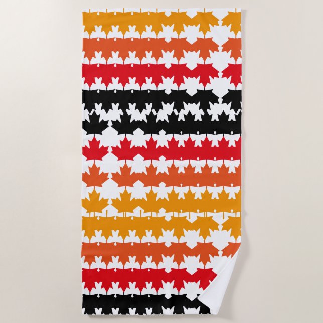 TOALLA DE PLAYA CANADA COLORS MAPLE BY MASANSER PIXELAT (Anverso)