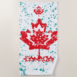 Toalla De Playa CANADA double RAIN EARTH MAPLE BY MASANSER PIXELAT