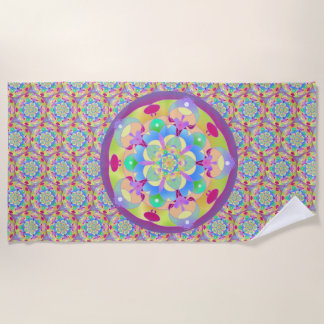 Toalla De Playa Canción arcoiris Mandala