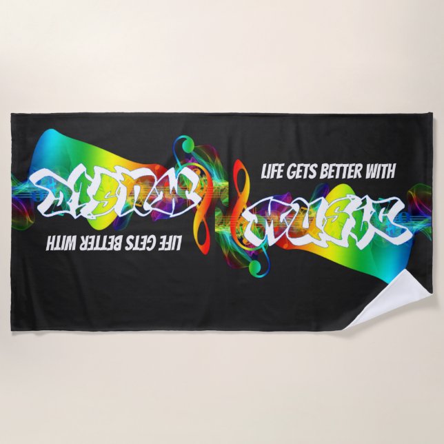 Toalla De Playa Canciones vintage de hoy (Anverso)