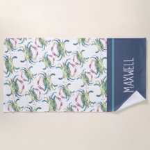 Cangrejo azul colorido de la costa