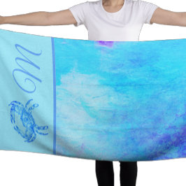 Toalla De Playa Cangrejo azul en salpicadura de color