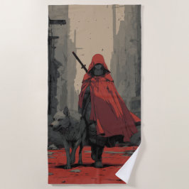 Toalla De Playa Caperucita Roja y el Lobo – Fantasía Oscura
