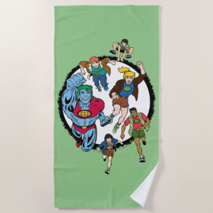 Toalla De Playa Captain Planet y el gráfico del círculo de los pla