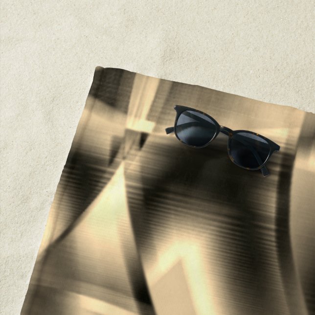 Toalla De Playa Caqui curvo o beige, con tonos luminosos (In situ)