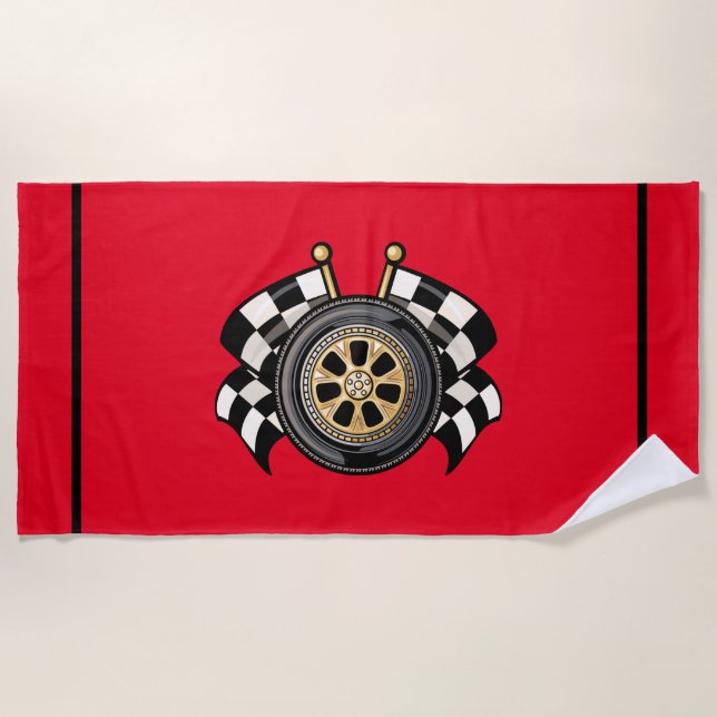 Toalla De Playa Car Racer beach towel (Anverso)