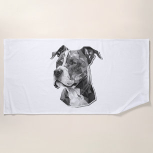 Toalla De Playa Cara de perro de Pitbull