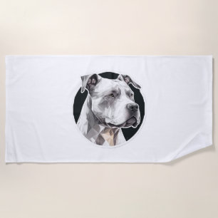 Toalla De Playa Cara de perro de Pitbull