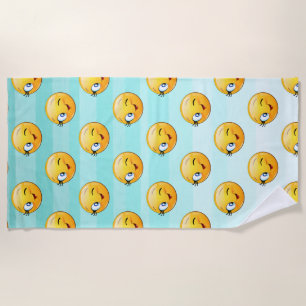 Toalla De Playa Cara sonriente adorable Emoji