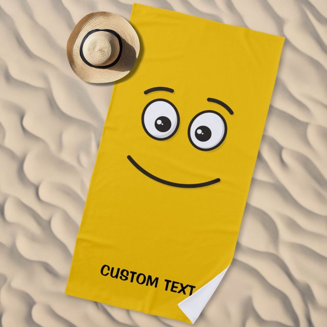 Toalla De Playa Cara Sonriente con Ojos Abiertos (Subido por el creador)