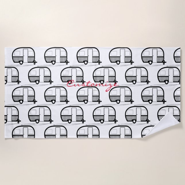 Toalla De Playa Caravana Thunder_Cove del viajero clásico (Anverso)