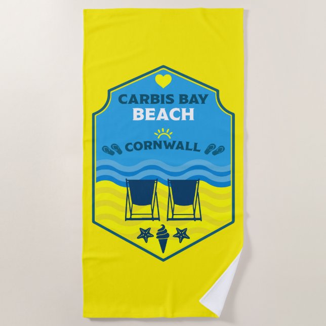 Toalla De Playa Carbis Bay Beach Cornwall (Anverso)