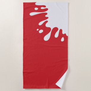 Toalla De Playa Cardenal rojo de pintura blanca