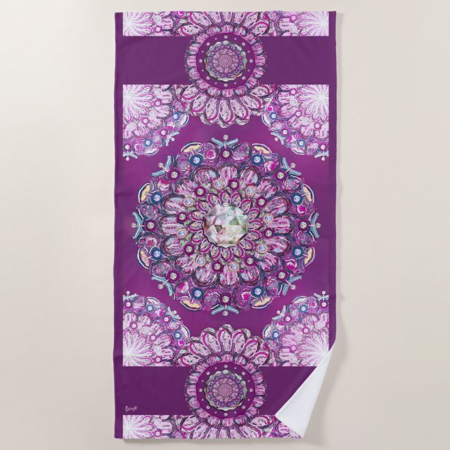 Toalla De Playa Cardinal Red Rosace (Anverso)