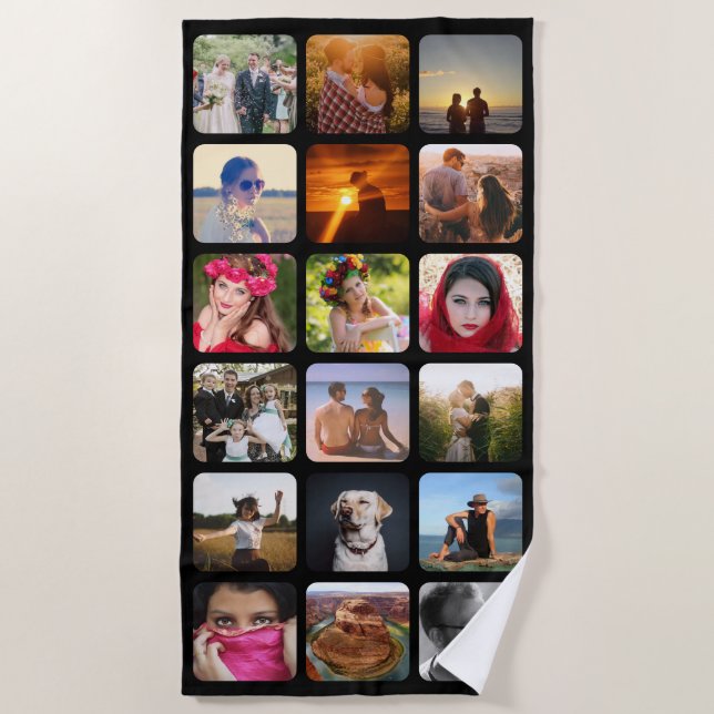 Toalla De Playa Cargar tu foto (Anverso)