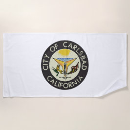 Toalla De Playa Carlsbad (California) City Seal