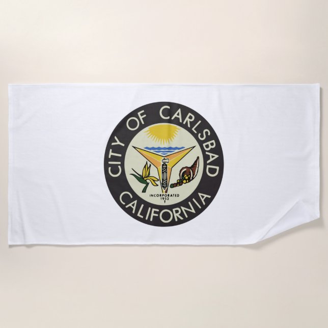 Toalla De Playa Carlsbad (California) City Seal (Anverso)