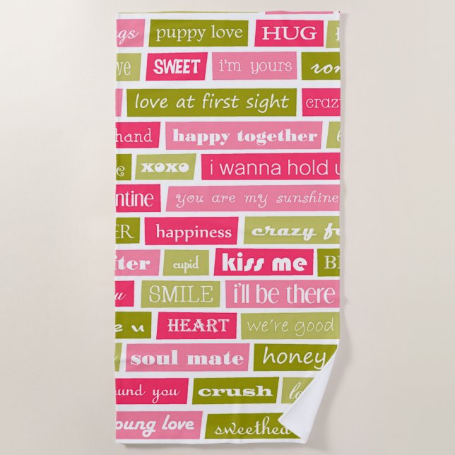 Toalla De Playa Cartas de amor (Anverso)