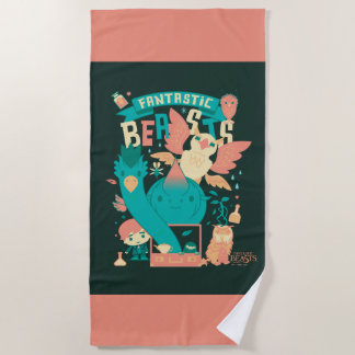 Toalla De Playa Cartoon Fantastic Beasts With Newt Scamander