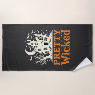 Toalla De Playa Casa Embrujada de Halloween Pretty Wicked_1