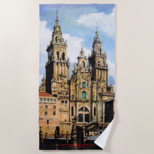 Toalla De Playa Catedral de Santiago de Compostela (A Coruña)