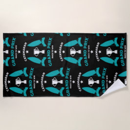 Toalla De Playa Catermaran Hidrofoil Carreras de velero