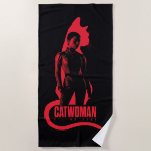 Toalla De Playa Catwoman Selina Kyle Cat Silhouette