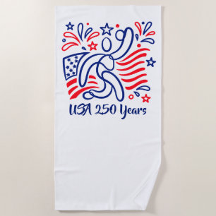 Toalla De Playa Celebrando el 250 aniversario de Estados Unidos