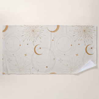 Toalla De Playa Celestial space light star moon universe fabrics
