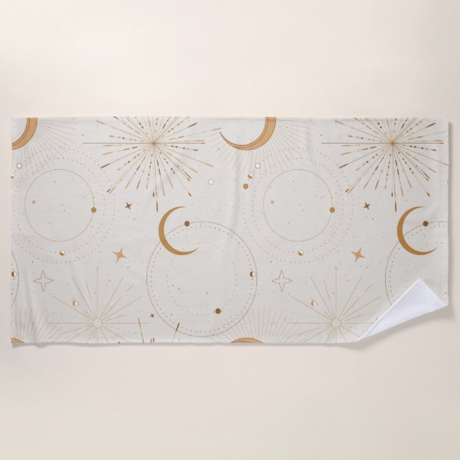 Toalla De Playa Celestial space light star moon universe fabrics (Anverso)