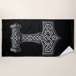 Toalla De Playa Celtic Thor’s Hammer – Norse Knotwork Design