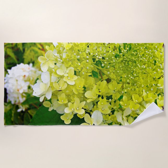 Toalla De Playa Chartreuse Green, Limelight Hydrangea, (Anverso)