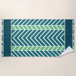 Toalla De Playa Chevron Pattern Teal