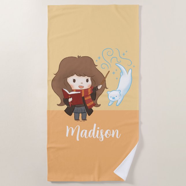 Toalla De Playa Chibi Hermione Granger Patronus (Anverso)
